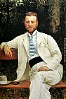 Vlaho Bukovac Portrait of Gustav Pongratz painting